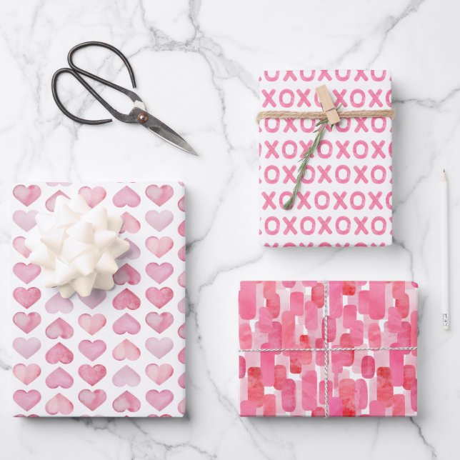 Valentine's Day Wrapping Paper Sheet (Front)