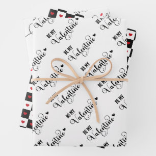 Valentine's Day Wrapping Paper Sheet