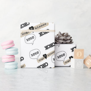 Valentine's Day Wrapping Paper Xoxo Hearts