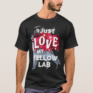 Valentine'S Day Yellow Lab Labrador Dog Love Gift T-Shirt