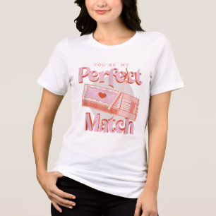 Valentines Day Youre My Perfect Match Spark Flame  Tri-Blend Shirt