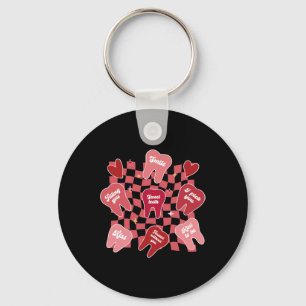 Valentines Dentist Dental Hygienist Tooth Candy Co Key Ring