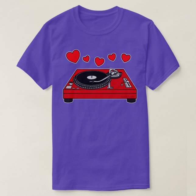 Valentines DJ Music Producer Wedding Musician T-Shirt (Design Front)