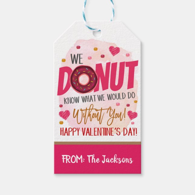 Valentines Doughnut Gift Tag (Front)