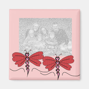 Valentines Dragonfly template magnet