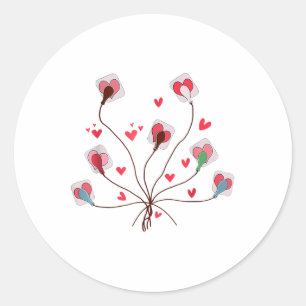 Valentines Ekg Leads Cheat Sheet Telemetry Cardiac Classic Round Sticker