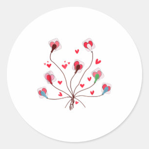 Valentines Ekg Leads Cheat Sheet Telemetry Cardiac Classic Round Sticker