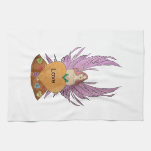 Valentines Faerie Tea Towel