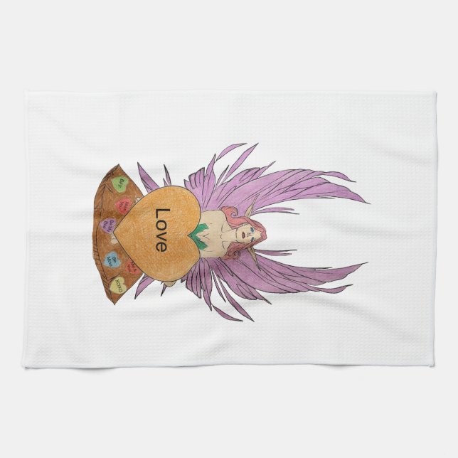 Valentines Faerie Tea Towel (Horizontal)