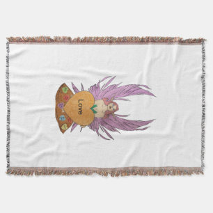 Valentines Faerie Throw Blanket