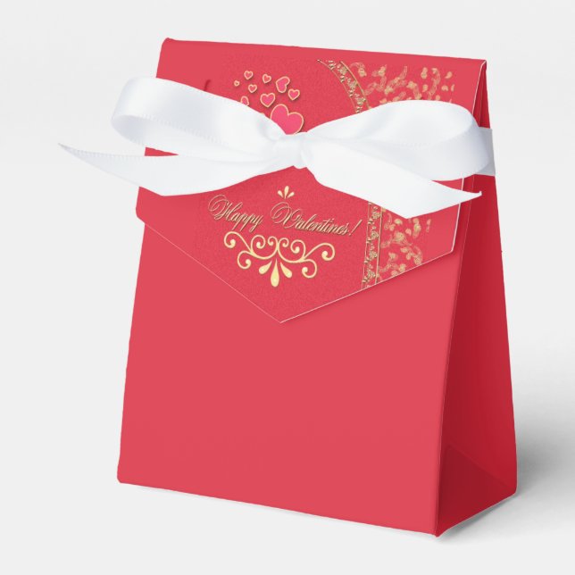 VALENTINES ~ Favour Bag Box (Front Side)