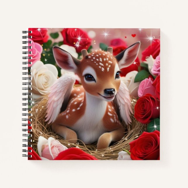 Valentines Fawn  Notebook (Front)
