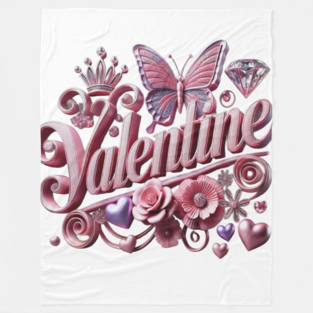 Valentine's  fleece blanket (Front)