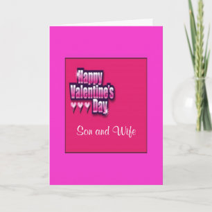 Valentine's for Son and wife Holiday Card