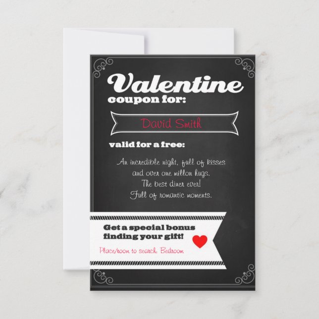 Valentine's free coupon invitation (Front)