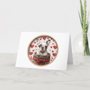 Valentines French Bulldog Holiday Card