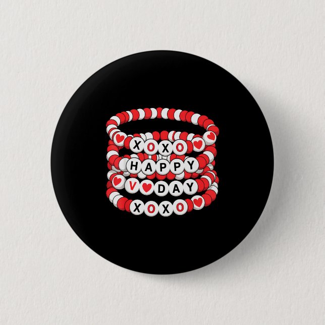 Valentines Friendship Bracelets Valentines Women K 6 Cm Round Badge (Front)