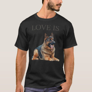 Valentines German Shepherd Shepard Dog T-Shirt