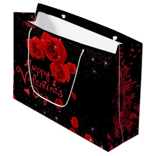 Valentine's gift bag with roses