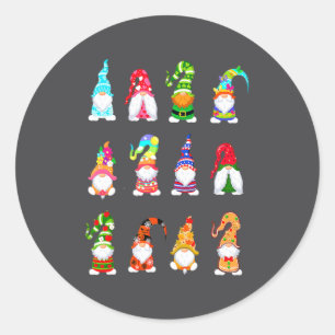 Valentines Gnome St Patricks Gnomies Easter Spri Classic Round Sticker