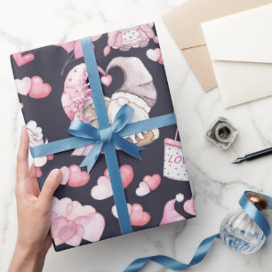 Valentines Gnomes In Love Wrapping Paper