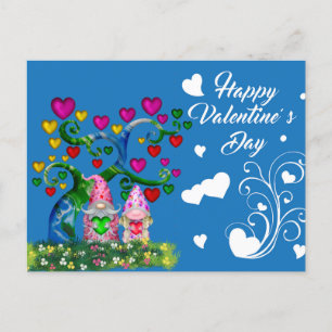 Valentines Gnomes Postcard