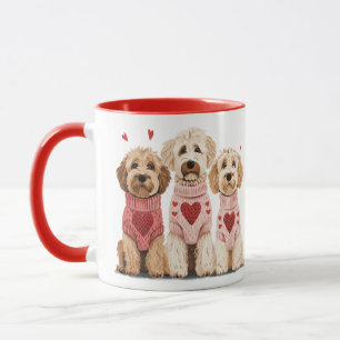 Valentines Goldendoodle Dogs Mug