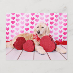 Valentines - GoldenDoodle - Maggie Holiday Postcard