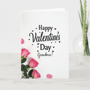 Valentines Grandma Rose Hearts Card