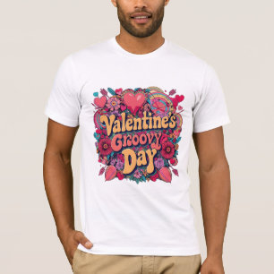 Valentine's groovy day, retro clipart T-Shirt