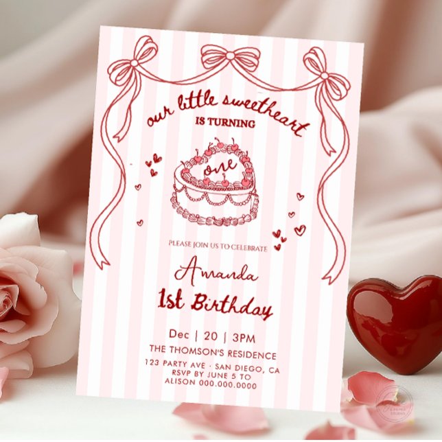Valentines Hand Drawn Birthday Invitation (Creator Uploaded)