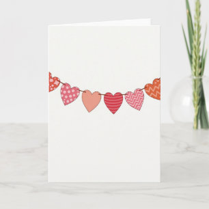 Valentines Heart Banner Card