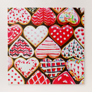 Valentine's Heart Cookies: Homemade Love. Jigsaw Puzzle