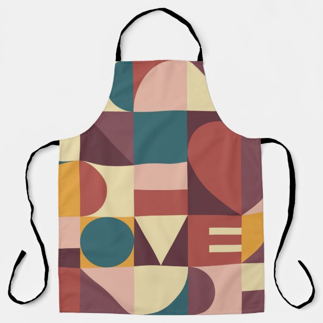 Valentine's heart design, abstract background. apron (Front)