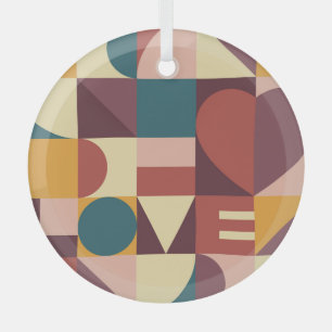 Valentine's heart design, abstract background. glass tree decoration