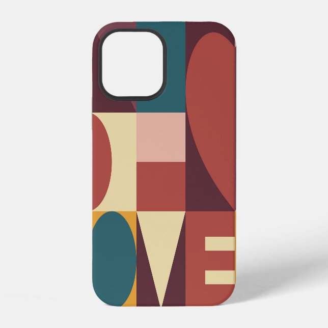 Valentine's heart design, abstract background. iPhone case (Back)