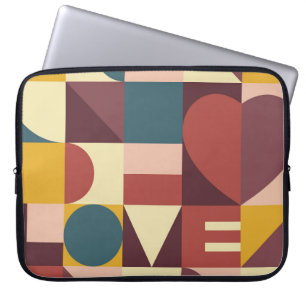 Valentine's heart design, abstract background. laptop sleeve