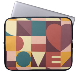 Valentine's heart design, abstract background. laptop sleeve