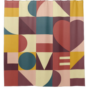 Valentine's heart design, abstract background. shower curtain