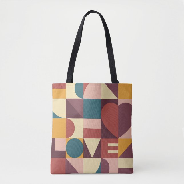 Valentine's heart design, abstract background. tote bag (Front)