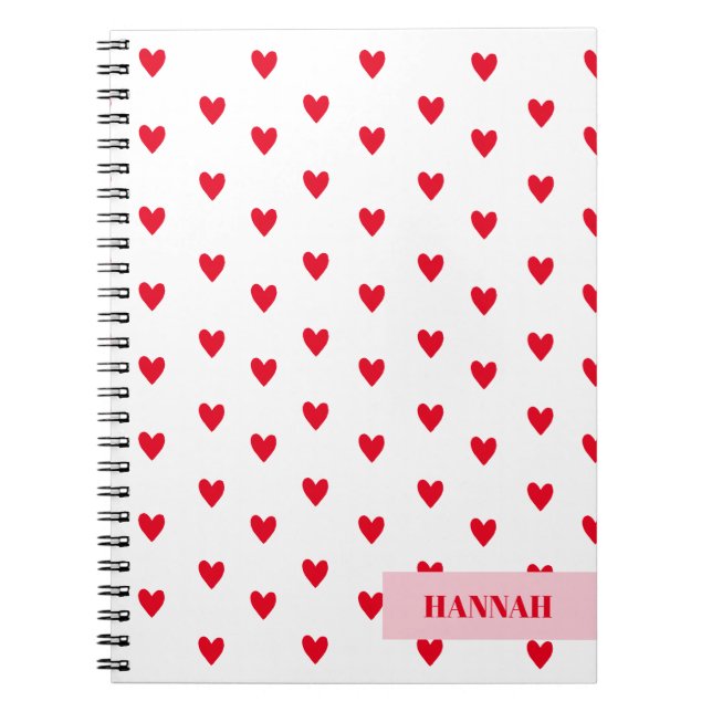Valentines Heart Retro Themed Notebook (Front)