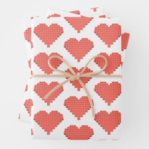 Valentines Heart Shape Wrapping Paper Sheet