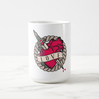 Valentine's Heart Tatoo Design Coffee Mug