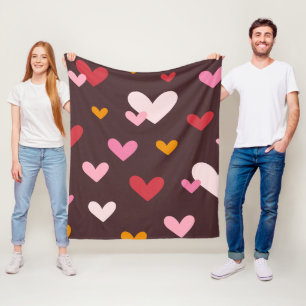 Valentine's Hearts Aflutter Fleece Blanket