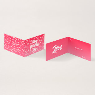 Valentine's Hearts and Love Folded Card