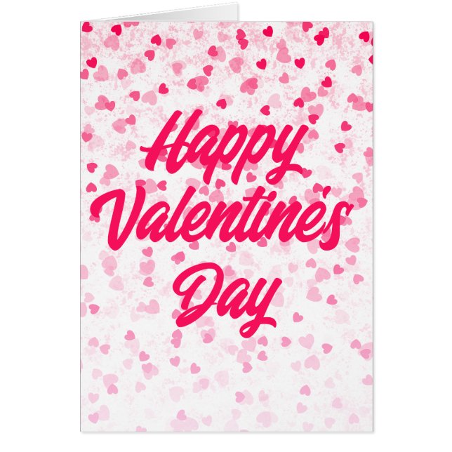Valentine's Hearts and Love Greeting Card (Front)
