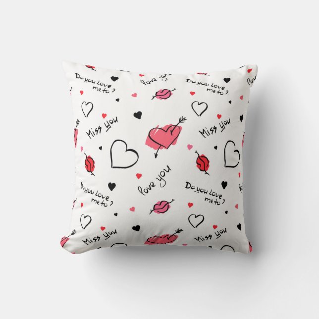 Valentine's Hearts Arrow Seamless Cushion (Front)