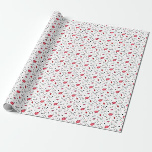 Valentine's Hearts Arrow Seamless Wrapping Paper