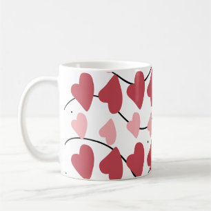 Valentines Hearts Doodles Dots Pattern      Coffee Mug