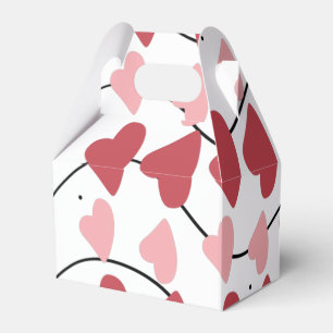 Valentines Hearts Doodles Dots Pattern      Favour Box